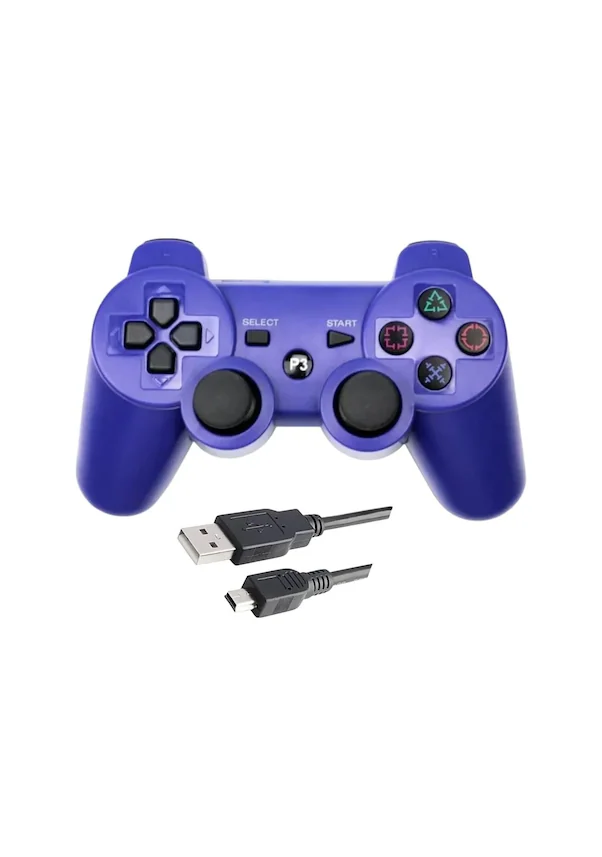 Ps3 Dualshock 3 Kablosuz Oyun Kolu Wireless Kablo Dahil Mavi