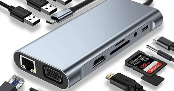 comse Macbook Pro Air Type C Hub Pd Şarj HDMI Sd Network VGA Girişli 11 ...