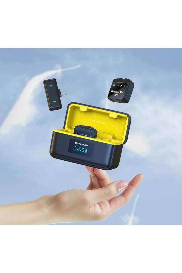 Q09 Iphone Ve Type-c Uyumlu Kablosuz Yaka Mikrofonu Göstergeli Led Şarj Kutulu Gürültü Azaltma Özellikli Q09 Iphone Ve Type-c Uyumlu Kablosuz Yaka Mikrofonu Göstergeli Led Şarj Kutulu Gürültü Azaltma Özellikli