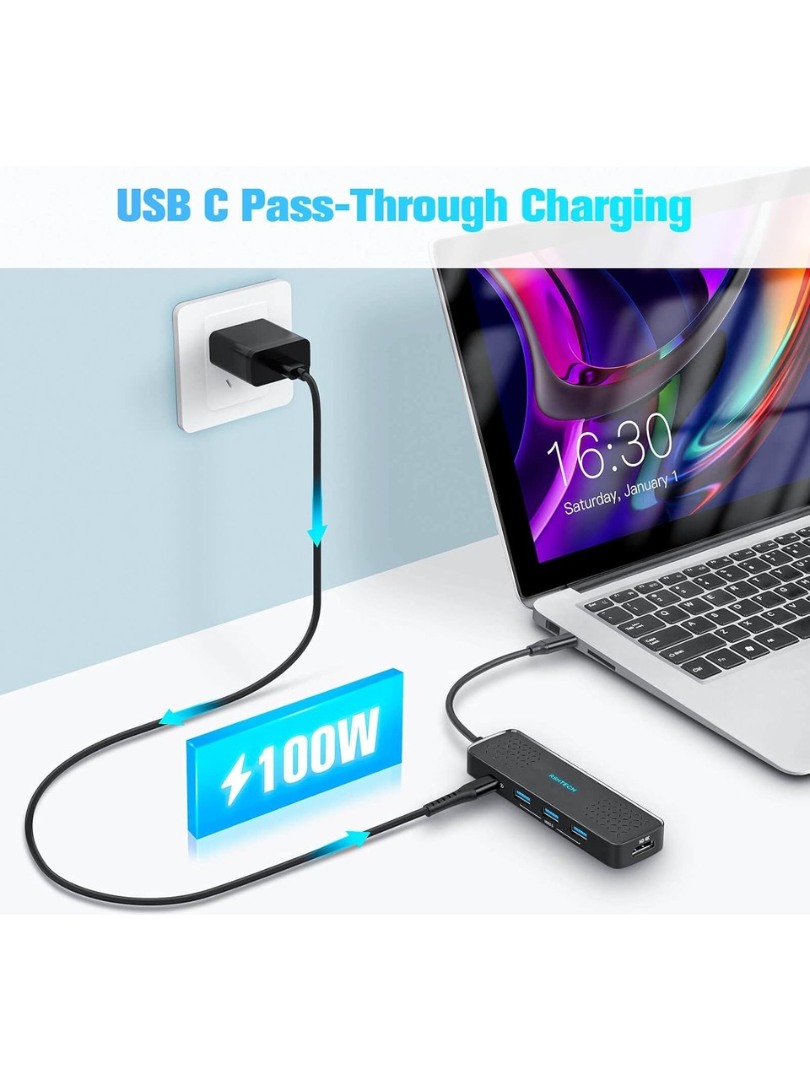 RSHTECH Macbook Ipad Uyumlu Alüminyum 7 In 1 Type C 3.1 Hub 4K@60Hz Hdmı USB 3.0pd 100W Sd/tf