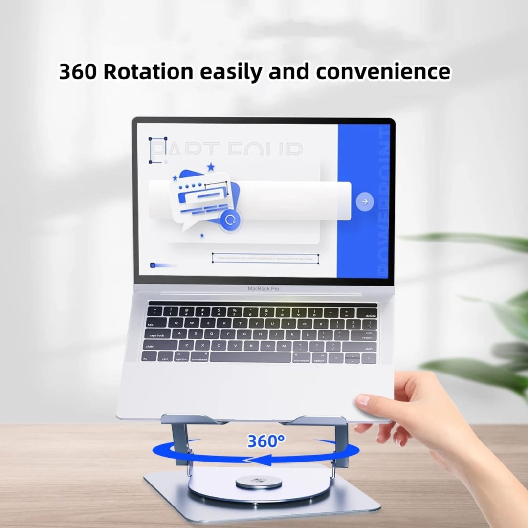 Alüminyum 360 Derece Ayarlanabilir Laptop Standı Rgb Çift Fanlı Sogutucu Premium Notebook Tutucu