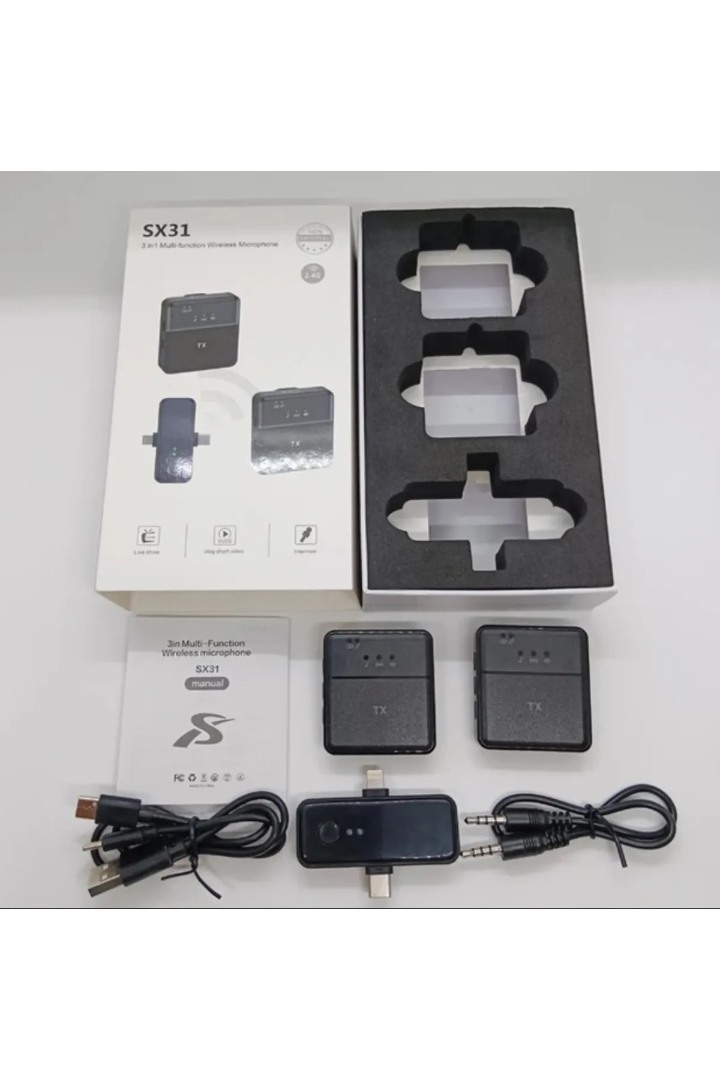 comse sx31 kablosuz yaka mikrofonu ceptelefonu,bilgisayar,fotoğrafve kamera,hoparlör uyumlu
