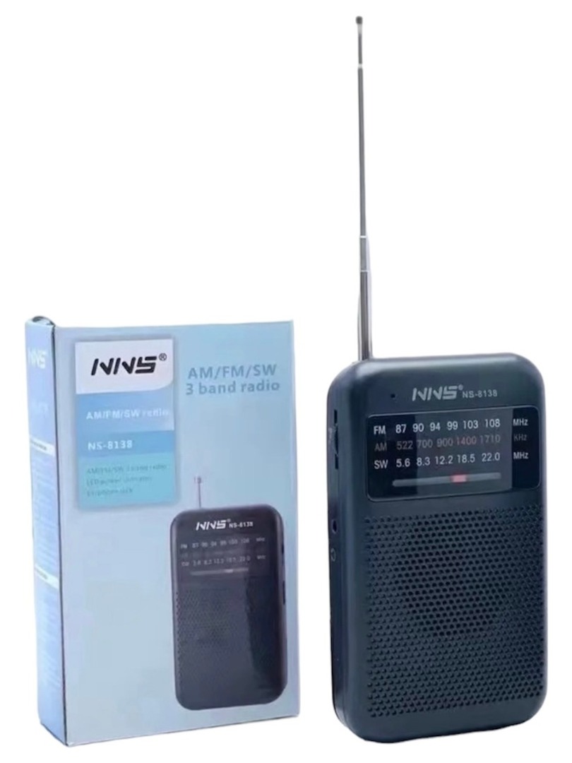 Nns 8138 Fm Am Sw 3 Bandlı El Tipi Taşınabilir Cep Radyosu Pilli Radyo