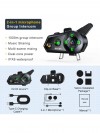6 Kişilik Motosiklet Kask Bluetooth intercom Seti Su Geçirmez 1000m mesafeli Müzik Paylaşımlı