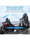 6 Kişilik Motosiklet Kask Bluetooth intercom Seti Su Geçirmez 1000m mesafeli Müzik Paylaşımlı