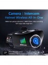 Q28-2X Motosiklet Kask Bluetooth Interkom Su Geçirmez 1080P Hd Sürüş Kaydedici Kablosuz Kamera
