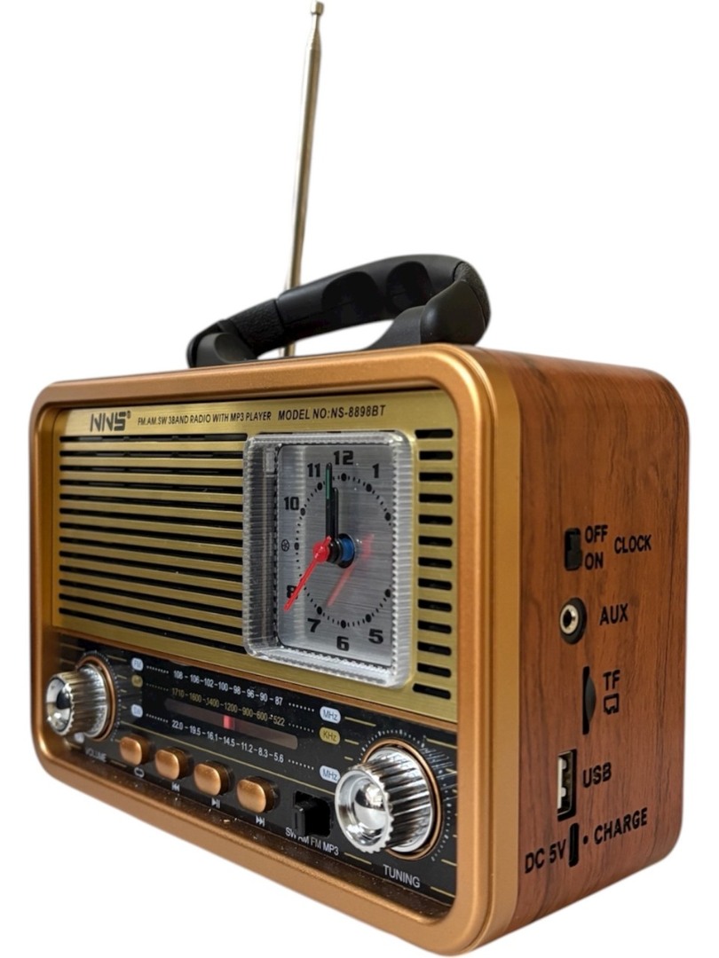 8898 Taşınabilir Nostaljik Fm Radyo Saat Bluetooth Tf Kart USB Destekli Ahşap Kasa Radyo 8898 Taşınabilir Nostaljik Fm Radyo Saat Bluetooth Tf Kart USB Destekli Ahşap Kasa Radyo
