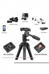T02 Profesyonel Tripod Çok Fonksiyonlu 360° Döner Başlık Alüminyum Gövde (154 cm) Taşıma Çantalı T02 Profesyonel Tripod Çok Fonksiyonlu 360° Döner Başlık Alüminyum Gövde (154 cm) Taşıma Çantalı