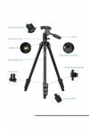 T02 Profesyonel Tripod Çok Fonksiyonlu 360° Döner Başlık Alüminyum Gövde (154 cm) Taşıma Çantalı T02 Profesyonel Tripod Çok Fonksiyonlu 360° Döner Başlık Alüminyum Gövde (154 cm) Taşıma Çantalı