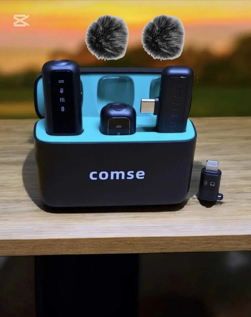 comse Sx6 Iphone Ve Type-c Uyumlu Kablosuz Yaka Mikrofonu Göstergeli Led Şarj Kutulu Gürültü Azaltma