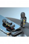 T90 Kablosuz Yaka Mikrofonu 3 Modlu Iphone Ve Type-c Uyumlu Gürültü Azaltma Özellikli