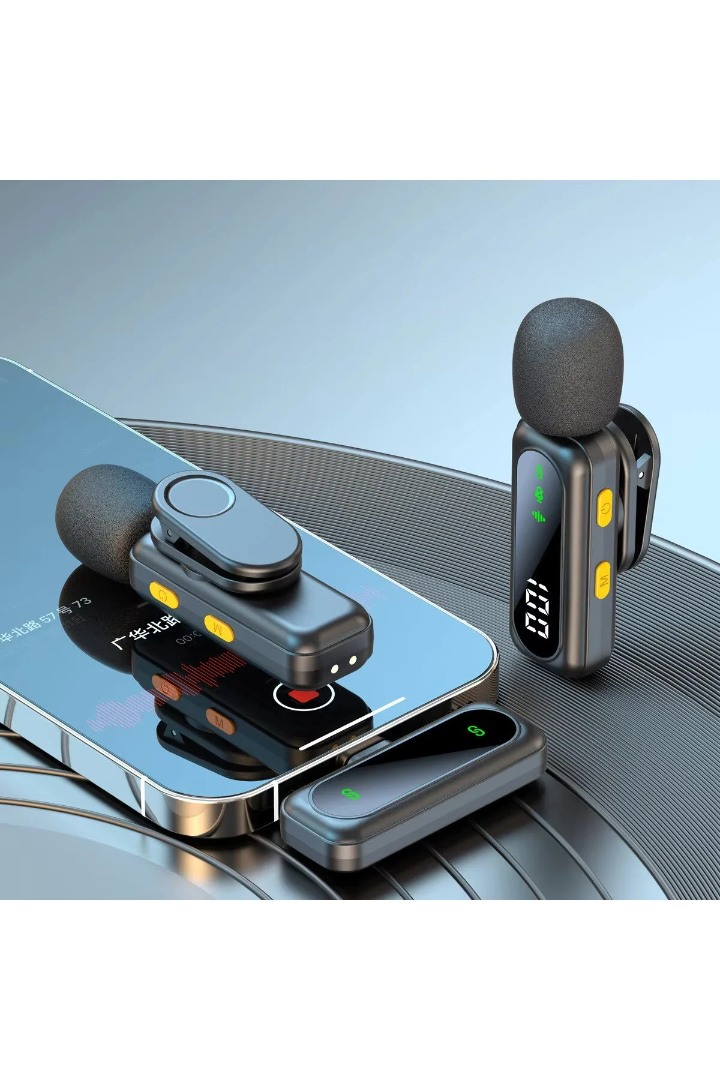 T90 Kablosuz Yaka Mikrofonu 3 Modlu Iphone Ve Type-c Uyumlu Gürültü Azaltma Özellikli