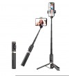 Comse T17 Bluetooth Kumanda Özellikli Ayarlanabilir Uzunluk Stabil Selfi Çubuğu Mini Tripod 73 CM
